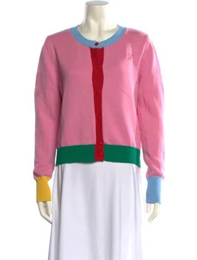 Pre-owned Lisa Says Gah Cashmere Scoop Neck Sweater In Pink