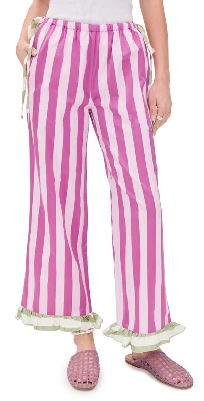 Lisa Says Gah Chelsea Pants Rose Stripe In Pink