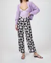 Lisa Says Gah Courtney Wide Leg Pant In Black/white In Multi