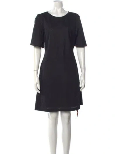 Pre-owned Lisa Says Gah Crew Neck Mini Dress In Blue
