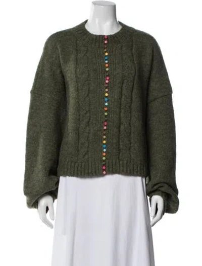 Pre-owned Lisa Says Gah Crew Neck Sweater In Green