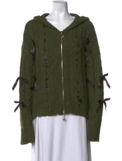 Pre-owned Lisa Says Gah Crew Neck Sweater In Green
