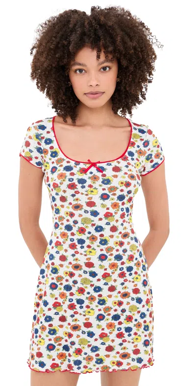 Lisa Says Gah Della Dress Primary Floral In Brown