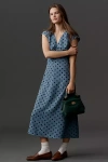 Lisa Says Gah Felicity Polka Dot Dress In Blue