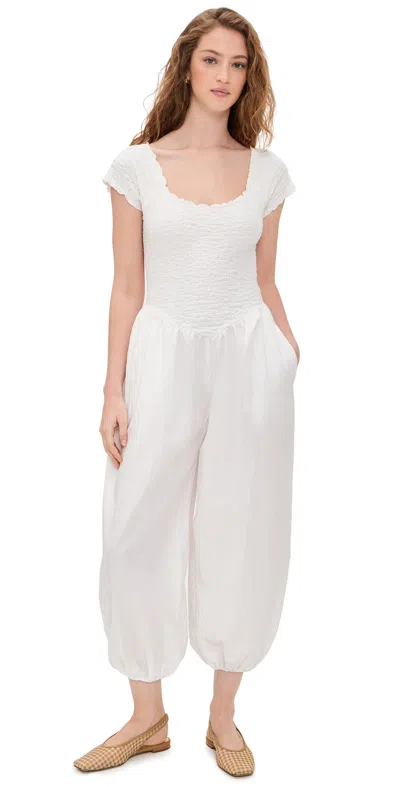 Lisa Says Gah Goldie Jumpsuit Chalk In Gray