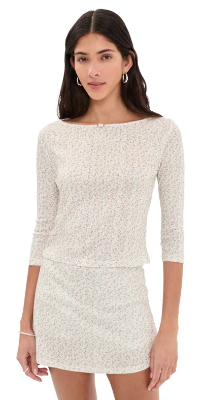 Lisa Says Gah Highgate Top Ivory Buds In White