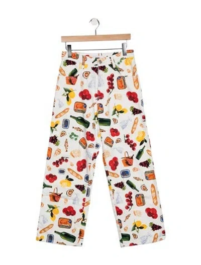Pre-owned Lisa Says Gah High-rise Straight Leg Jeans In Multi