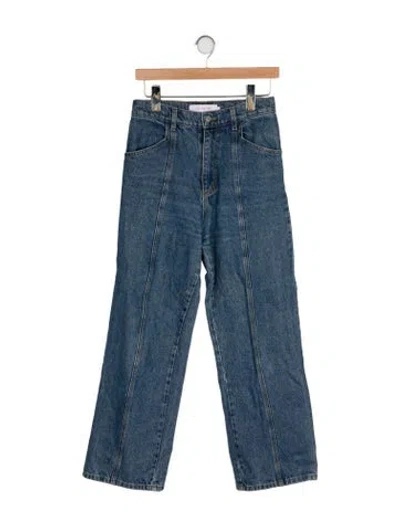 Pre-owned Lisa Says Gah High-rise Wide Leg Jeans In Blue