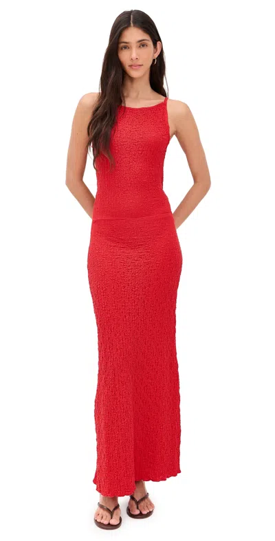 Lisa Says Gah Maya Crinkle Dress Pepper In Red