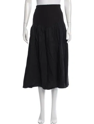 Pre-owned Lisa Says Gah Midi Length Skirt In Black