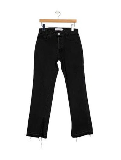 Pre-owned Lisa Says Gah Mid-rise Straight Leg Jeans In Black