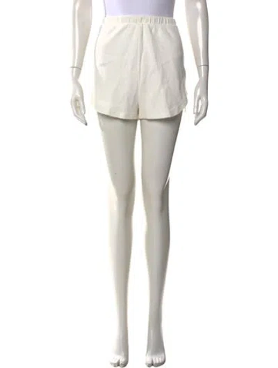 Pre-owned Lisa Says Gah Mini Shorts In White