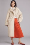 Lisa Says Gah Olson Trench Coat Jacket In Nude