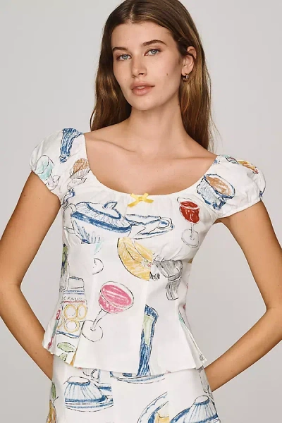 Lisa Says Gah Pat Top In White