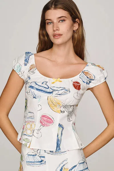Lisa Says Gah Pat Top In White