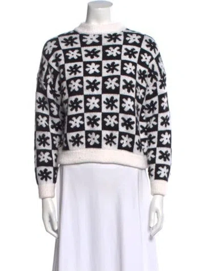 Pre-owned Lisa Says Gah Printed Mock Neck Sweater In Multi