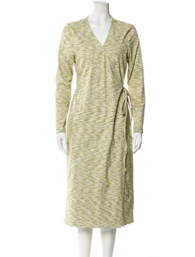 Pre-owned Lisa Says Gah Printed Robe In Green