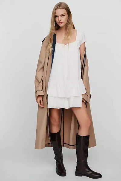 Lisa Says Gah Sabrina 100% Cotton Mini Dress In White