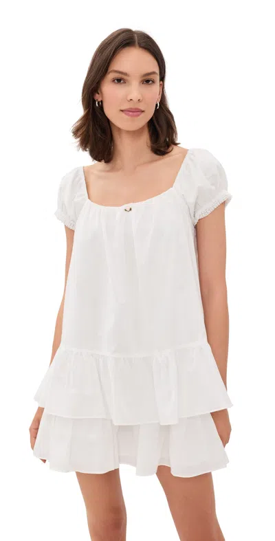 Lisa Says Gah Sabrina Dress White In Brown