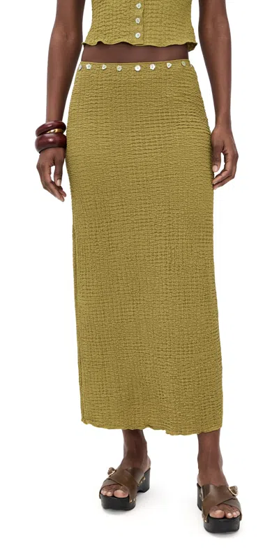 Lisa Says Gah Sammy Skirt Olive In Green