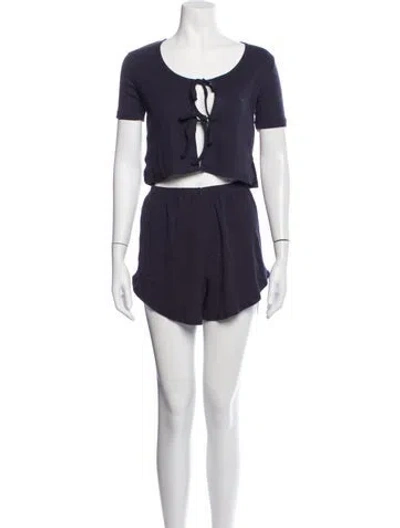 Pre-owned Lisa Says Gah Short Set W/ Tags In Blue