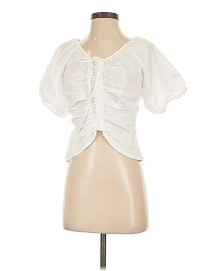 Lisa Says Gah Short Sleeve Blouse In Ivory