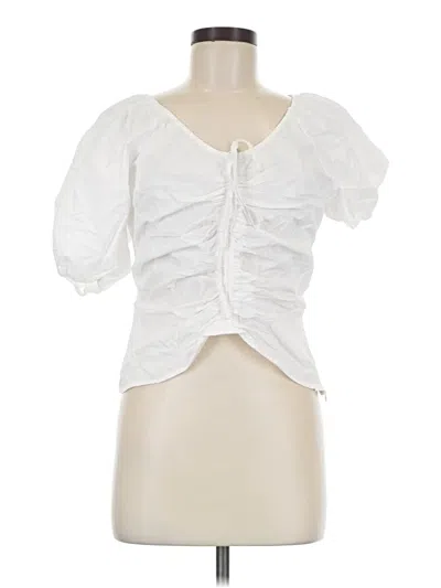 Lisa Says Gah Short Sleeve Blouse In White