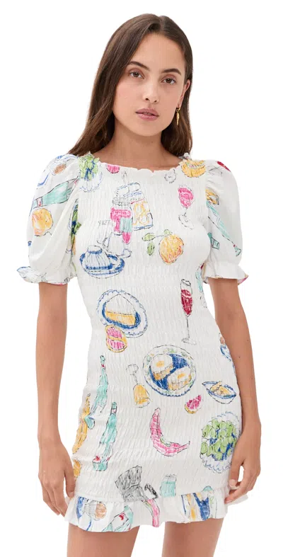 Lisa Says Gah Soho Mini Dress Euro Breakfast In Multi