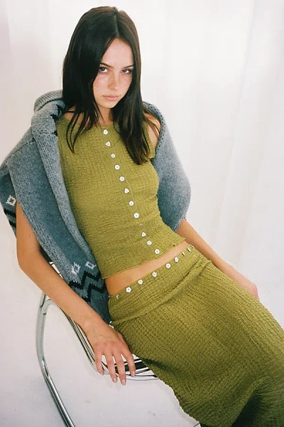 Lisa Says Gah Summer Top In Olive, Women's At Urban Outfitters In Green