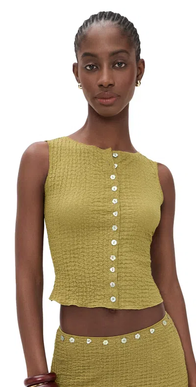 Lisa Says Gah Summer Top Olive In Green