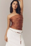 Lisa Says Gah Triton Beaded Belt In Brown