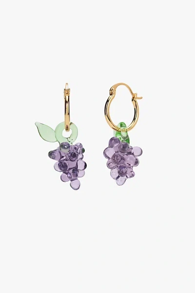 Lisa Says Gah Vino 4ever Hoops In Grape, Women's At Urban Outfitters In Gold