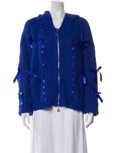 Pre-owned Lisa Says Gah V-neck Sweater W/ Tags In Blue