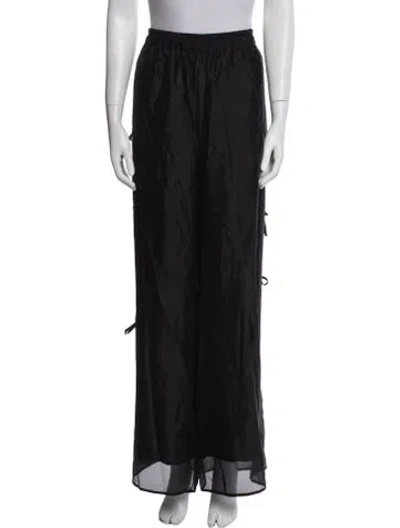 Pre-owned Lisa Says Gah Wide Leg Pants In Black