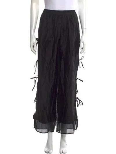 Pre-owned Lisa Says Gah Wide Leg Pants In Black