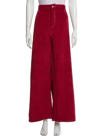 Pre-owned Lisa Says Gah Wide Leg Pants W/ Tags In Red