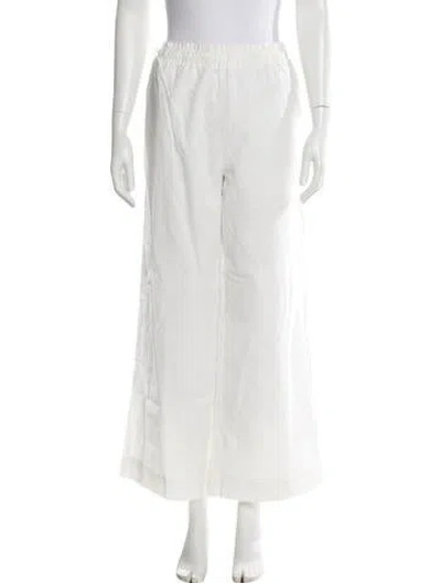 Pre-owned Lisa Says Gah Wide Leg Pants In White
