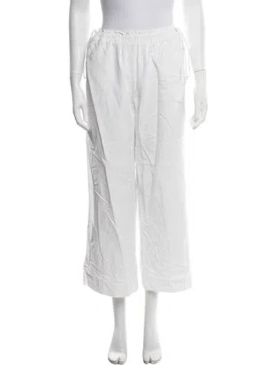 Pre-owned Lisa Says Gah Wide Leg Pants In White