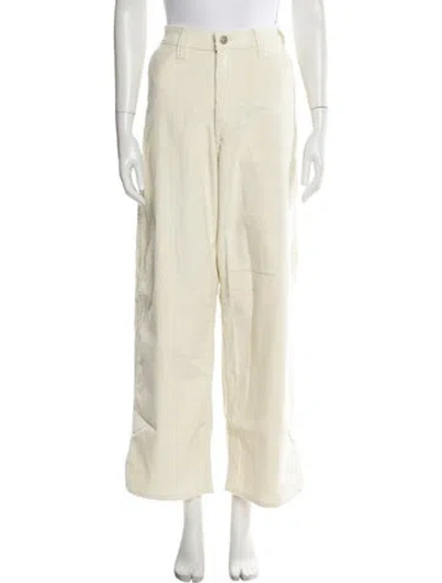 Pre-owned Lisa Says Gah Wide Leg Pants In Yellow