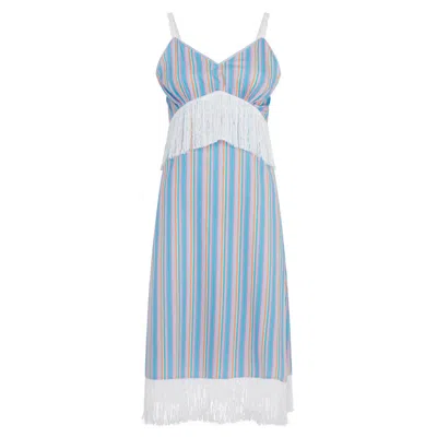 Lisa The Label La La Lady Neptune's Net Sleep Dress In Blue