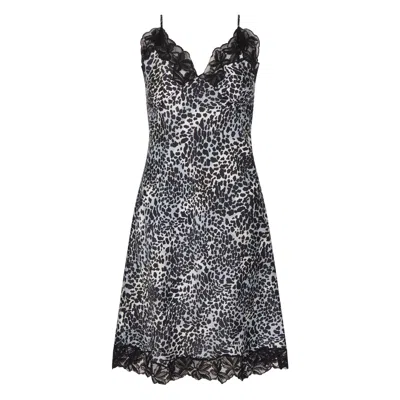 Lisa The Label Women's Black Blossom Slip Dress