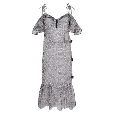 Lisa The Label Women's Black Bow Belle Sugar Fruit Dress