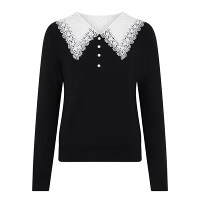 Lisa The Label Women's Black Le Jardin Maid Sweater