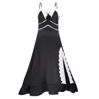 Lisa The Label Women's Black Le Jardin Ruby Rose Slip Dress