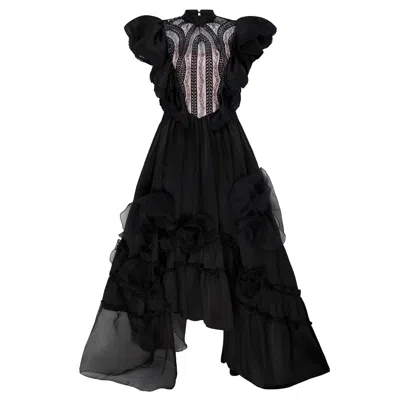Lisa The Label Women's Black Le Jardin Water Lilly Dress