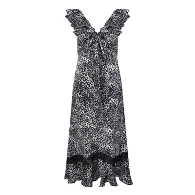 Lisa The Label Women's Black Peony Bow Dress