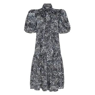 Lisa The Label Women's Black Plum Blossom Shirt Dress