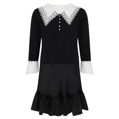 Lisa The Label Women's Black / White Le Jardin Maid Dress In Multi