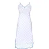 Lisa The Label Women's Blue Spot Tulle Côte D'azur Slip Dress In Blue