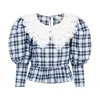 Lisa The Label Women's Bow Belle Lilly Top Periwinkle Blue In Blue